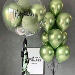 Party Decoration 5"10"12" Chrome Balloons Metallic Helium Globos Birthday Decor Metal Ball For Balloon Chains Wedding Bridal Shiny