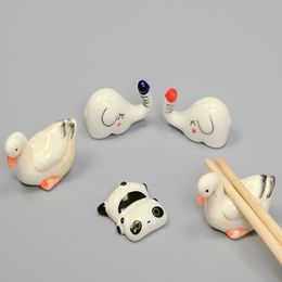 panda duck elephant shape ceramic chopstick holders Dinnerware Rack Home Decoration Ceramics handicraft ornaments pen holder