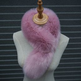 Naiveroo Winter Autumn Warm Faux Fur Collar Women Scarf Thick Warm Fur Coat Scarves Luxury Raccoon Long Neck Warmer Collar 75cm H0923