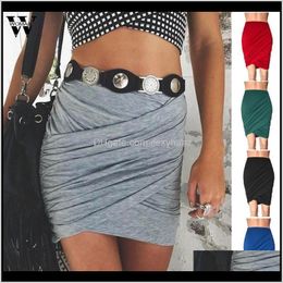 Womens Clothing Apparel Drop Delivery 2021 Womail Women Skirt Summer Sexy High Waist Bodycon Elegant Pencil Mini Short Skirts Office Slim Cas