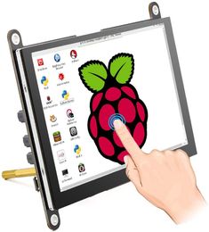 5 Inch Raspberry Pi Monitor Touchscreen Capacitive IPS Display 800x480 USB Powered HDMI Monitor with Built-in Speaker & Stand for Raspberry Pi 4 3 2 Model B Win PC