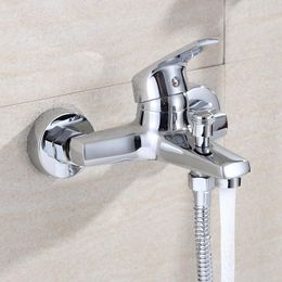 tub faucet valve Australia - Bathroom Shower Sets Wall Mounted Faucet 2-Function Outlet Bath Tub Valve Single Handle Cold And Water Mixing Nozzle
