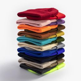 20 Colours Knitted Beanie Hats Unisex Fashion Winter Warm Ski Hat Men Women Skullies Caps Solid Colour Beanies Soft Elastic Cap S