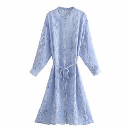 Summer Women Animal Pattern Print Midi Shirt Dress Female Stand Collar Long Sleeve Clothes Casual Lady Loose Vestido D7738 210430