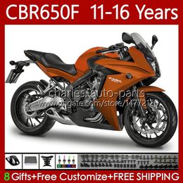 Fairings Kit For HONDA CBR-650F CBR 650F 2011 2012 2013 2014 2015 2016 New orange Body 73No.71 CBR-650 CBR 650 CBR650 F 2011-2016 650CC CBR650F 11 12 13 14 15 16 Bodywork