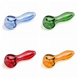 Latest Colorful Bubble Pyrex Thick Glass Smoking Tube Handpipe Portable High Quality Handmade Dry Herb Tobacco Oil Rigs Bong Pipes DHL