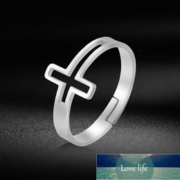 Rinhoo Stainless Steel Hollow Cross Finger Rings Open Toe Rings for Women Girls Adjustable Finger Ring Jewelry Gift Wholesale Factory price expert design Quality