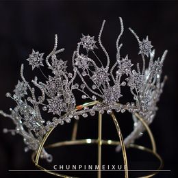 Headpieces Diadem Girls Quinceanera Party Tiaras Crystal Bridal Rhinestone Crown Hair Ornament Hairband Wedding Accessories268J