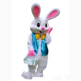 Performance EASTER BUNNY Mascot Costume Halloween Christmas Cartoon Character Outfits Suit Advertising Leaflets Clothings Carnival Unisex Adults Outfit
