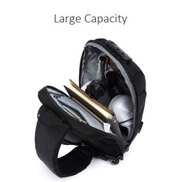 OZUKO 2019 New Multifunction Crossbody Bag for Men Anti-theft Shoulder Messenger Bags Male Waterproof Short Trip Chest Bag Pack Y0721