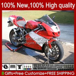 Motorcycle Bodywork For DUCATI 749S 999S White red 749 999 2003 2004 2005 2006 Body Kit 27No.82 749-999 749 999 S R 03 04 05 06 Cowling 749R 999R 2003-2006 OEM Fairing