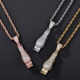 Men's Razor Pendant High Quality Micro Pave Cubic Zirconia European and American Hip Hop Fashion Jewellery For Gift