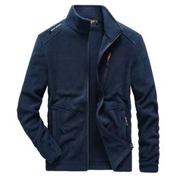 Casual Jacket Men Spring Outwear Warm Fleece Coat Men Casual Outfits Tactical Army Jacket Coats Men 5XL Plus Size Clothing 210927