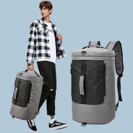 Large Capacity Outdoor Training Gym Bag Men Women Travel Handbag Military Tactical Backpack Army Sports Fitness Bucket Bags Q0705