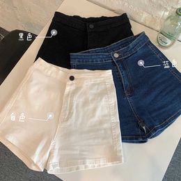 Denim Shorts Women's 3 Color Leisure Short Jeans Tight Elastic High Waist Vintage All-Match Shorts Women Summer 210527