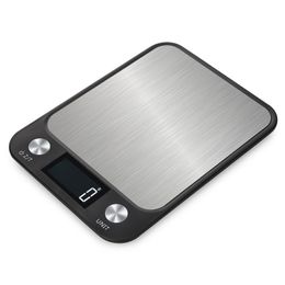 10Kg/1g Digital Kitchen Scales LCD Backlight Display Stainless Steel Electronic Food Weight Balance Scales For Kitchen Cooking 210401