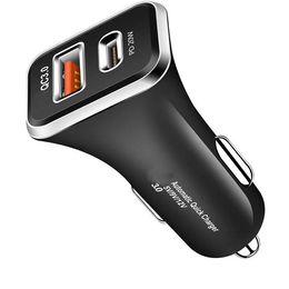 PD 18W Type C Car Charger QC 3.0 Dual Port Fast Charging Speed for new iPhone 12 13 Pro Max