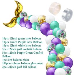 Party Decor 42pcs Mermaid Tail Balloon Garland Arch Baby Shower Wedding Girls Birthday Party Decorations Supplies