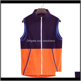 Vests Outerwear & Coats Clothing Apparel Drop Delivery 2021 Sleeveless Sweatshirt Hoodies Clothes Patchwork Tank Top Sporting For Mens Jogger