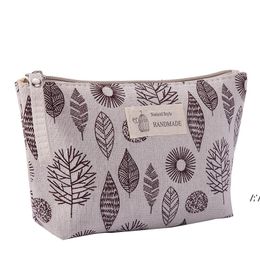 Cosmetic Bags Cotton Linen Makeup Bag Travel Phone Pouch Women Coin Clutch Sundries Storage Bags Korea Trend Plaid Animal BBF14213