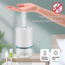 Portable Smart Alcohol Disinfector Sprayer Automatic Intelligent Induction Steriliser Soap Dispenser Hand Sanitizer 211206