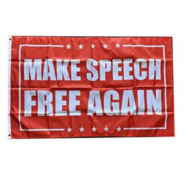 Make Speech Free Again Flag Vivid Colour UV Fade Resistant Double Stitched Decoration Banner 90x150cm Digital Print Wholesale