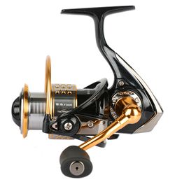 Metal Fishing Reel Coil Sea Spinning Reels Deep and Shallow Spool 2000 Series 5.2:1 9BB Drag Power 6kg