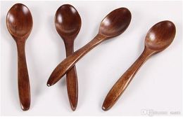 Wholesale Natural Wood Spoon Eco-Friendly Tableware Dining Soup Tea Honey Coffee Kitchen Accessories KD1