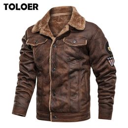 Winter Warm Army Tactical Jackets Men Pilot Bomber Flight Military Jacket Male Casual Thick Fleece Cotton Wool Liner Coat Suede 210927