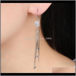 Dangle & Chandelier Drop Delivery 2021 Designer Earrings Fashion Stud Tassel Long Diamond Suitable For Social Gathering Party Charm Ear Jewel