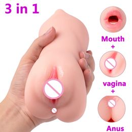 Pocket Pussy Realistic Silicone Real Sex Virgin Cup Sex Shop Fake Erotic Men Pleasure Male Masturbator Vagina Sex Toys for Men T200519