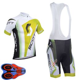 Mens Cycling Jersey set 2021 Summer SCOTT Team short sleeve Bike shirt bib Shorts suits Quick Dry Breathable Racing Clothing Size XXS-6XL Y21041060