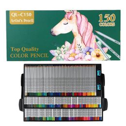 QiLi QL-C150 150 Colours Wood Coloured Pencils Artist Painting Oil Colour Pencil For School Drawing Sketch Pens Art Supplies Stationery