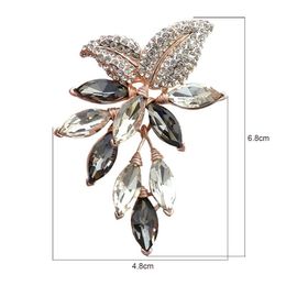 Pins, Brooches Big Crystal Flower Large Brooch Grape Pins And Wedding Jewelry Bijouterie Corsage Dress Coat Accessories