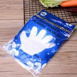 new Disposable Gloves Plastic Film Transparent Gloves Housekeeping Kitchen Work Gloves Hygiene Garden Cleaning Glovess DHC1181