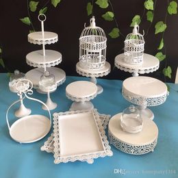 white gold crystal metal cake stand wedding cupcake stands cake plates pan fruit bar decoration cookie cake tools bakeware set