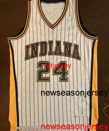 100% Stitched No.24 Paul George White Strips Basketball Jersey Mens Women Youth Custom Number name Jerseys XS-6XL
