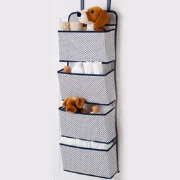 Simple Houseware 4 Pocket Hanging Wall Closet Storage Bag Organiser Over Door Cloth Toy Pouch Hanger Bags