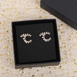 Top quality stud earring with nature pearl beads for women wedding Jewellery gift have box stamp PS3229A