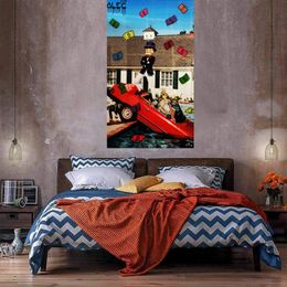 Car in Pool Oil Painting On Canvas Home Decor Handcrafts /HD Print Wall Art Picture Customization is acceptable 21052814