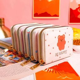 Cute Cartoon Wallet Folding Multi-Card Card Holder For Boys And Girls Coin Purse Creative Short Card Set Bag