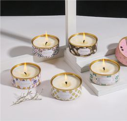 Fragrant Vegetable Soybean Scented Candles Tinplate Cup Fragrance Aromatherapy Candle for Gift