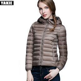 Quality Brand Winter Ladies Long Spring Autumn Overcoat Women Light 90% White Duck Down Coat Hooded Ladies' Jackets 210519