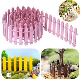 Decorative Objects & Figurines 100CM Handmade Crafts Wooden Fencing Wood Barrier DIY Mini Landscape Fairy Garden Miniatures Accessories
