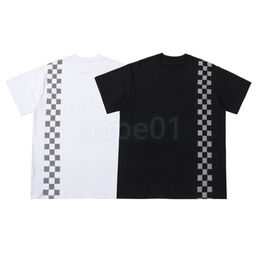 Summer Men Cotton T Shirts Mens Black White Letter Print Tees Man Woman Casual Pullover Tops