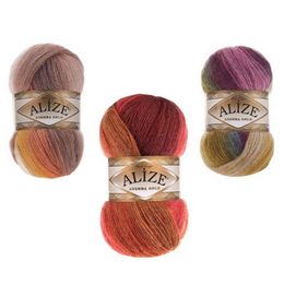 1PC Alize Angora Gold Batik Yarn 100g - 550m Mink Merino Mohair Alpaca Patterned Wool Knitting Crochet Colorful Cotton Multi Color Y211129