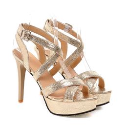 Summer Sexy Fashion Big Size 34- 45 Sandals Ladies Lady Shoes High Heel Women Party Super Pumps M50 X0526