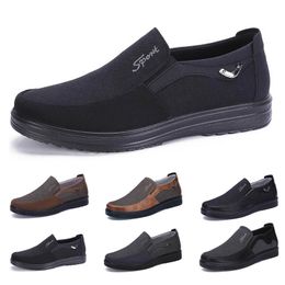 low Fashion Business style mens shoes comfortable breathable black brown dark camel coffee navy soft flats bottoms men office casual sneakers 38-44