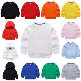 INPEPNOW Solid Children's Sweatshirt for Boy 100% Cotton Kids Hoodies Baby Girls Clothes Sweat Shirt Poleron 211110