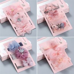 New South Korean children's Hair Band Princess lace crown bow hair ornament baby headdress set